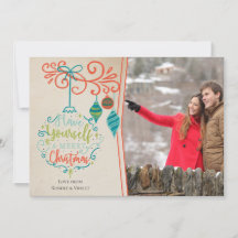 Bauble de navidad y ornamentos retro - Foto