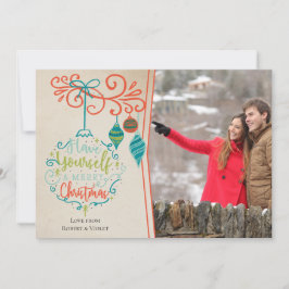 Bauble de navidad y ornamentos retro - Foto