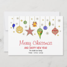 Baubles de Navidades coloridos personalizados