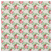 Baudibles de Navidades rojos sobre tela rosada