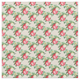 Baudibles de Navidades rojos sobre tela rosada