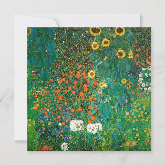 Bauerngarten mit Sonnenblumen por Gustav Klimt 190 (Anverso)
