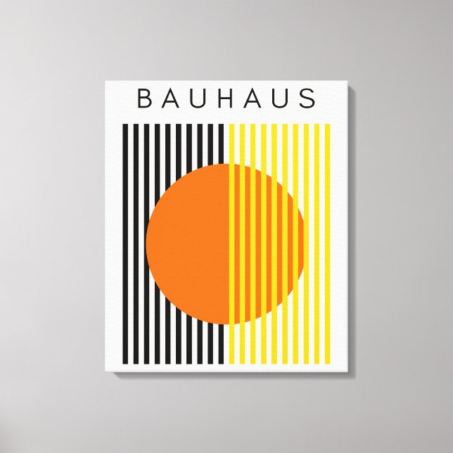 Bauhaus arte moderno Naranja bandas de círculo (Anverso)