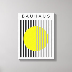 Bauhaus Arte Moderno Rayas de Círculo Amarillo