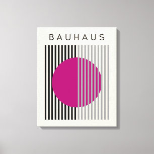 Bauhaus Arte Moderno Rayas de Círculo Púrpura