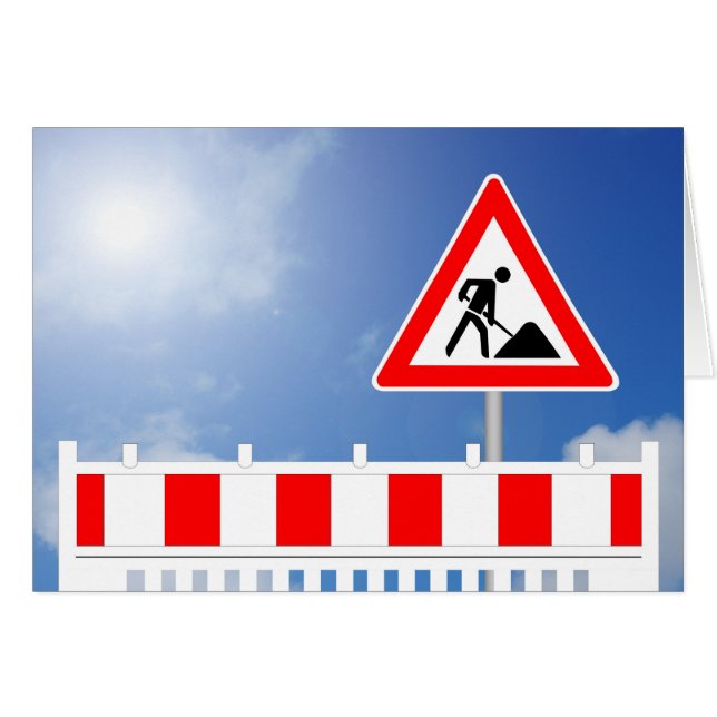 Baustelle, Baustellenabsperrung y Baustellenschi (Anverso (Horizontal))