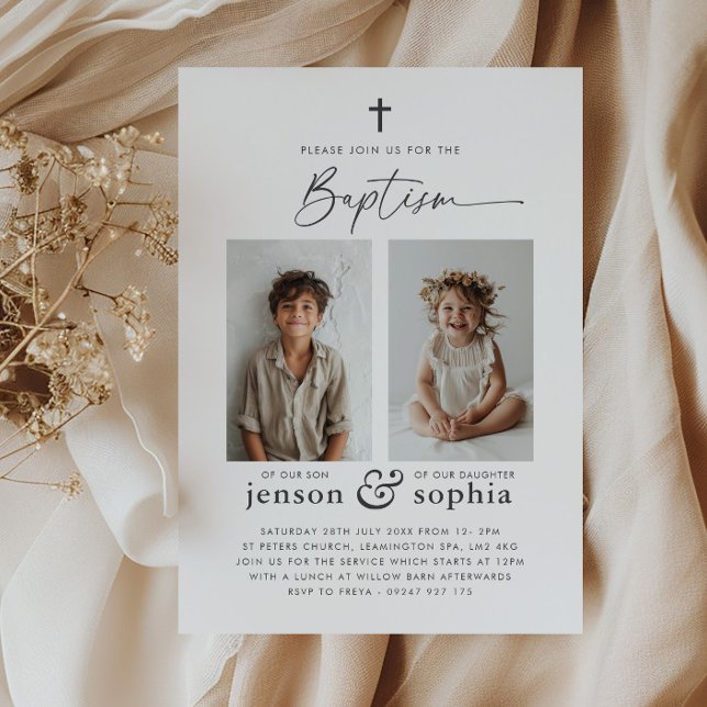 Bautismo conjunto 2 Invitación a la fotografía (Subido por el creador)