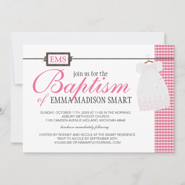 Bautismo, cristianismo, invitaciones a la dedicció (Anverso)