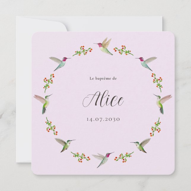 Bautismo de Colibríes de Anna (Anverso)