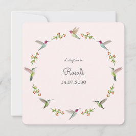 Bautismo de los colibríes de Anna con foto