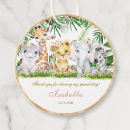 Bautismo de selva personalizado y etiquetas de pri