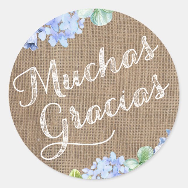 Bautismo Español Gracias Pegatinas Muchas Gracias (Anverso)