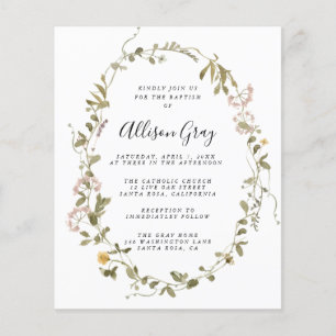 Bautismo floral de flores silvestres   Folleto pre