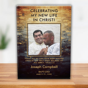 Bautismo Foto Keepsake Regalo a hombre moderno cri