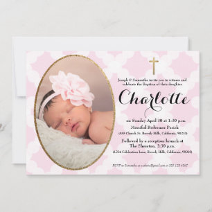 Bautismo, invitación a la cristiandad, oro rosa y