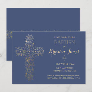 Bautismo, Invitación a la Navidad, Invitación cruz
