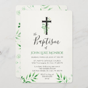 Bautismo - Invitación botánica