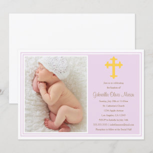 Bautismo - Lavanda Invitación