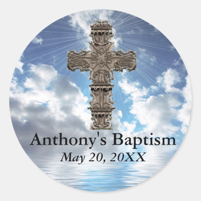 Bautismo personalizado con Pegatinas Inspiradores  (Anverso)