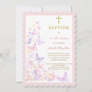 Bautizo de Mariposa Primero y Invitación de Cumple