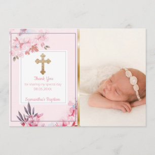 Bautizo de Niña Agradecimiento   Foto Personalizad
