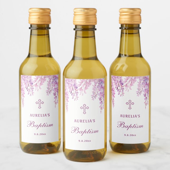 Bautizo de Wisteria Rosa Pequeño (Botellas)
