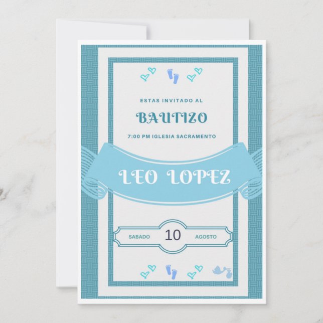 Bautizo Invitacion (Anverso)