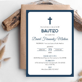Bautizo Invitación Bautismo sencillo y Minimalista
