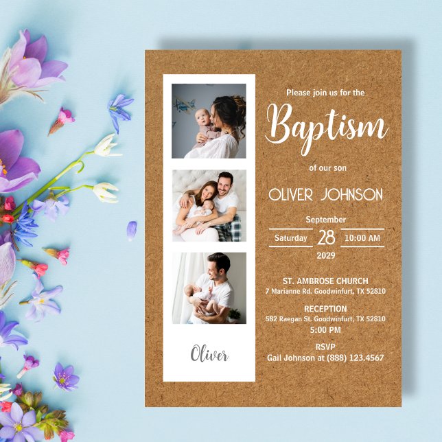 Bautizo Invitación Bebé Baptismo fotográfico (Subido por el creador)