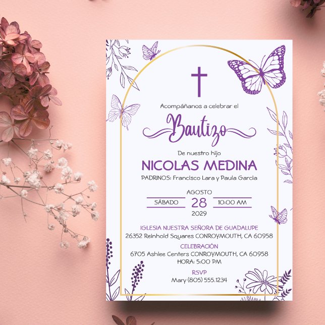 Bautizo Invitación Butterflies Bautismo (Subido por el creador)