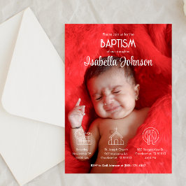 Bautizo Invitación Cute Baptismo