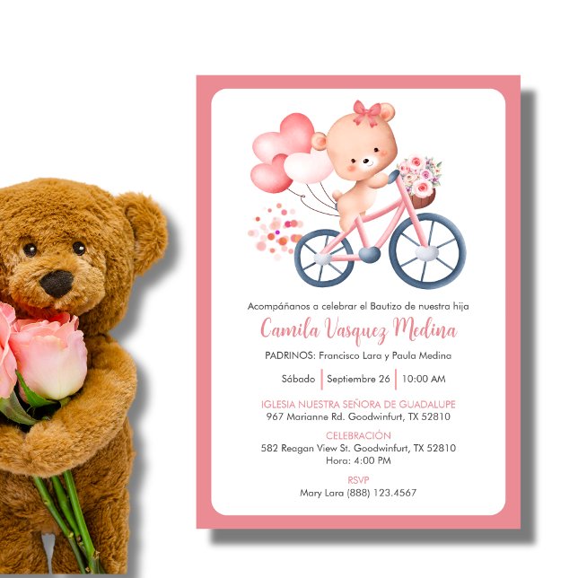 Bautizo Invitación Para Chicas Bautismo Alegre (Subido por el creador)