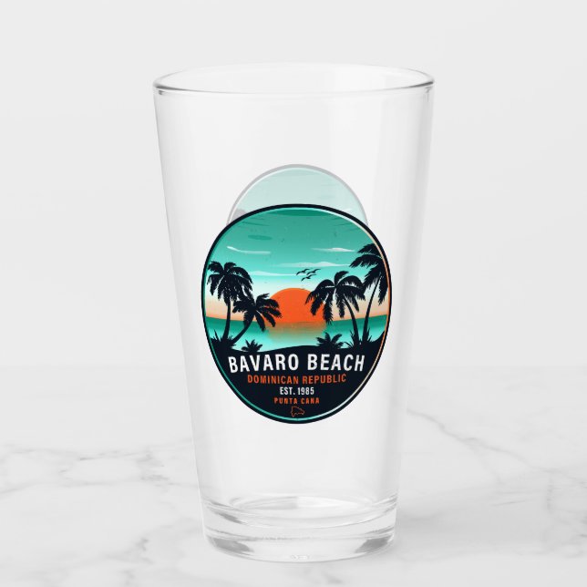Bavaro Beach Dominican Retro Sunset Souvenir años  (Anverso)