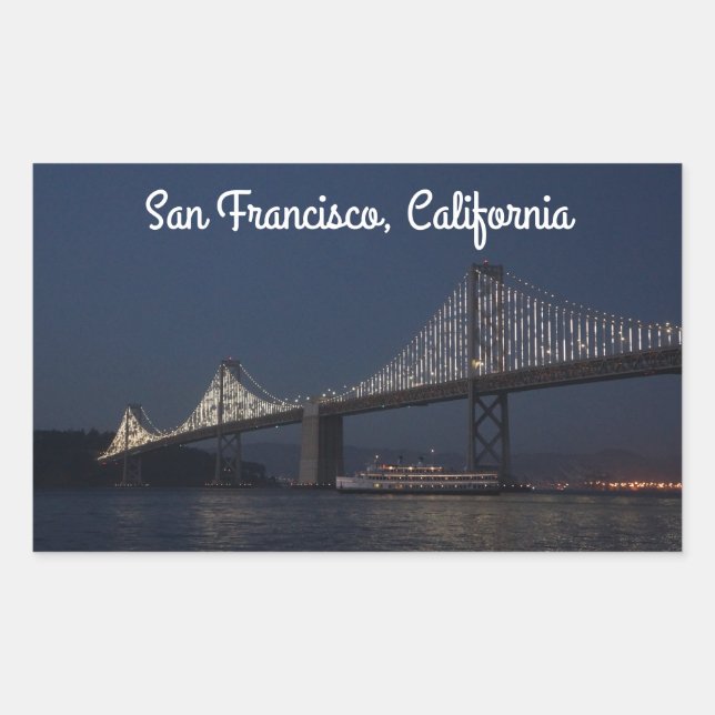 Bay Bridge y Yerba Buena Island #2 Pegatinas (Anverso)