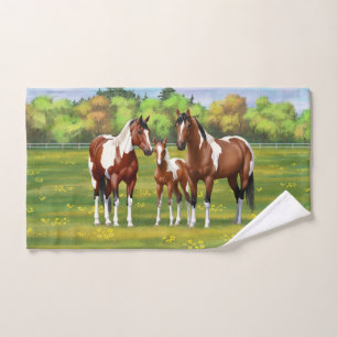Bay Pinto Paint Quarter Caballos En Pastor De Vera