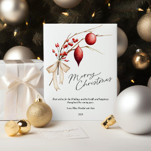 Baya Elegante Pino Feliz Navidad Plano