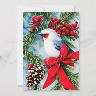 Bayas de pájaro y presupuesto de arco Navidad