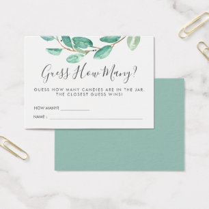 Bayou Botanicals Baby Shower Juego de adivinanza