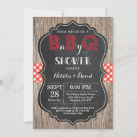 BBBQ Shower Invitación Bebé Q Bash Backyard
