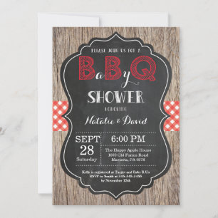 BBBQ Shower Invitación Bebé Q Bash Backyard