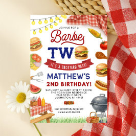 BBQ 2º cumpleaños Invitación Verano Grill Cumpleañ