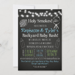 BBQ BaBy-Q Baby Shower Invitación y tarjeta de lib