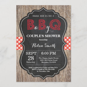 BBQ Baby Shower Invitación Bebé Q Bash Backyard