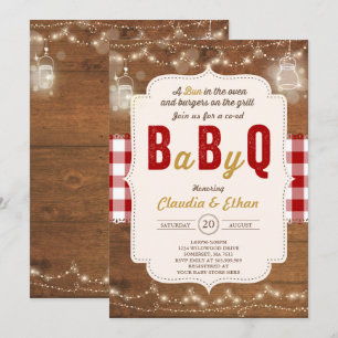 BBQ Baby Shower Invitación Bebé Q Parejas Ducha