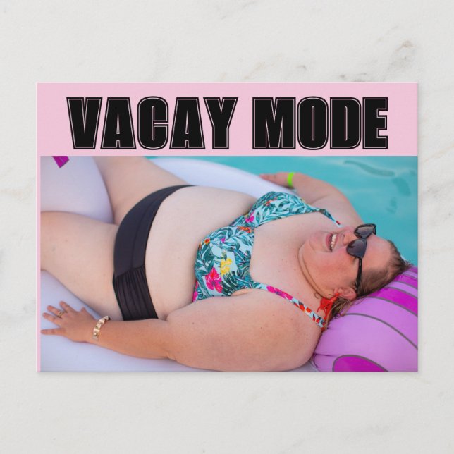BBW BEACH GRAN BAÑO BELLEZA VACAY MODE Postales (Anverso)