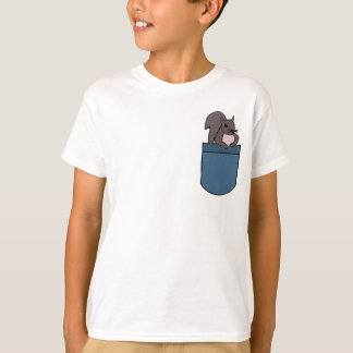 BD- ardilla en una camiseta de bolsillo