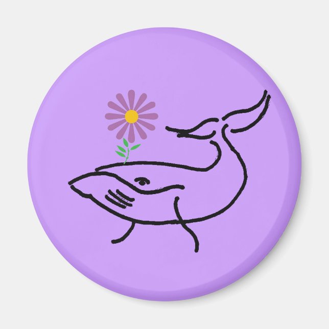 BD- Imán de dibujo de ballenas (Frente)