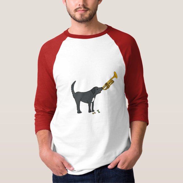 BD perro divertido que juega la camisa de la (Anverso)