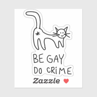 Be Gay Do Crime pegatina