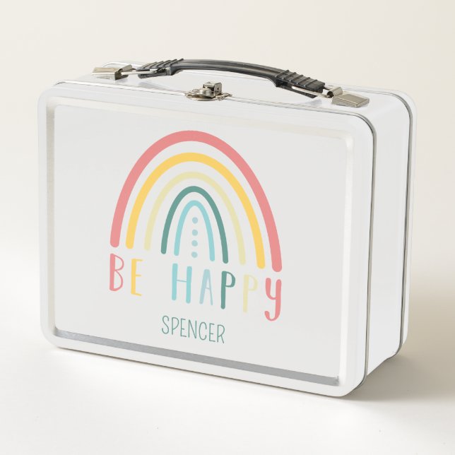Be Happy Pastel Boho Rainbow (Anverso)